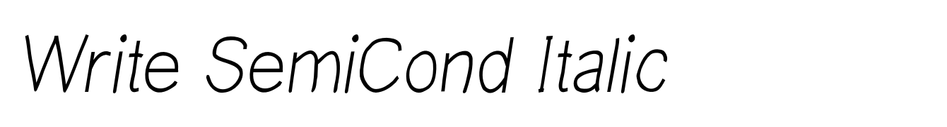 Write SemiCond Italic